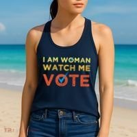 I Am Woman Watch Me Vote 2024 Women's Tank Top thumb 2