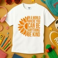 In A World Where You Can Be Anything Be Kind Sunflower Anti Bully Kids T-Shirt thumb 3