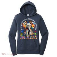 In A World Where You Can Be Anything Be Kind Autism Elephant Women's Hoodie thumb 0
