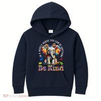 In A World Where You Can Be Anything Be Kind Autism Elephant Kids Hoodie thumb 0