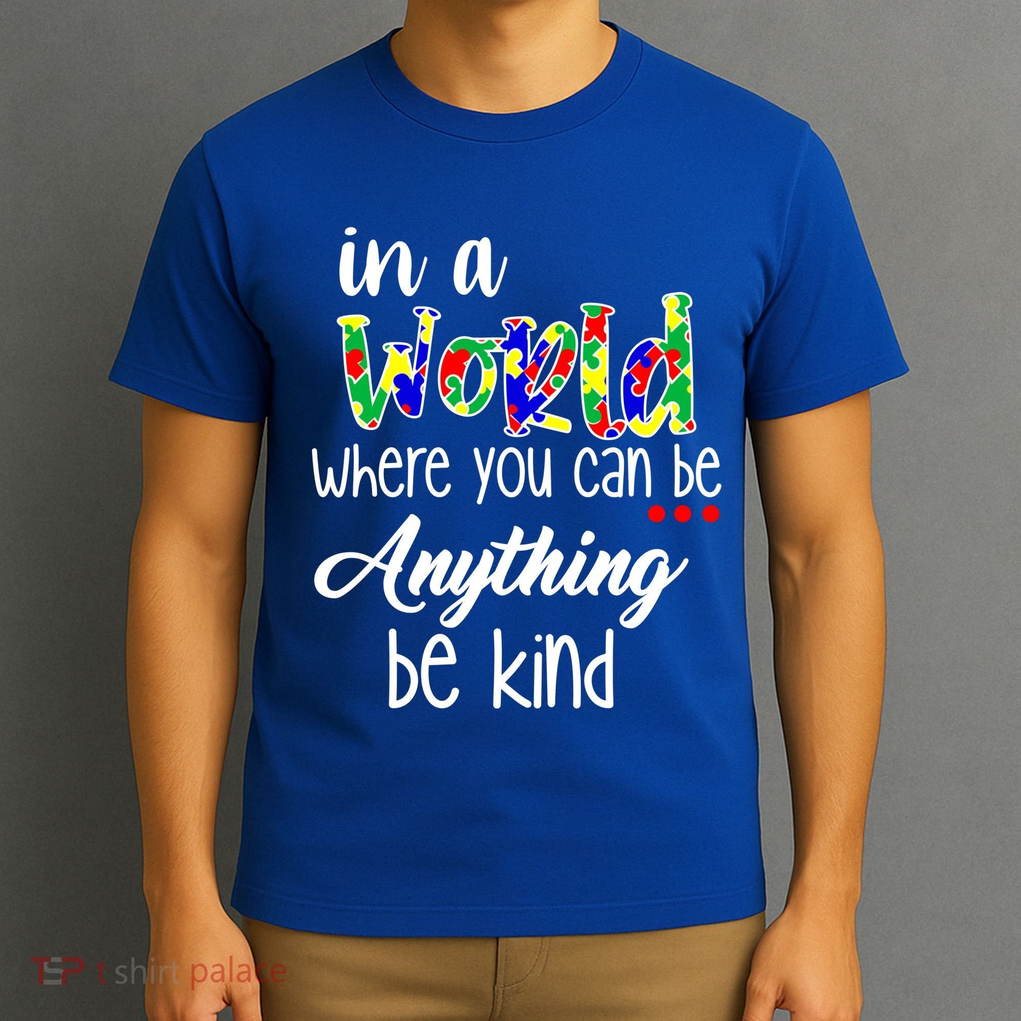In A World Where You Can Be Anything Be Kind Autism Awareness T-Shirt