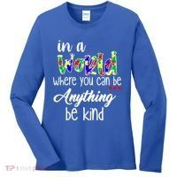 In A World Where You Can Be Anything Be Kind Autism Awareness Women's Long Sleeve Shirt thumb 0