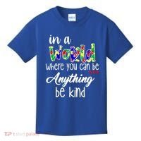 In A World Where You Can Be Anything Be Kind Autism Awareness Kids T-Shirt thumb 0