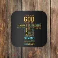 I Am Who God Says I Am Christian Faith Religious Coaster thumb 0