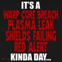 It's A Warp Core Plasma Leak Shield Funny Meme Button thumb 1
