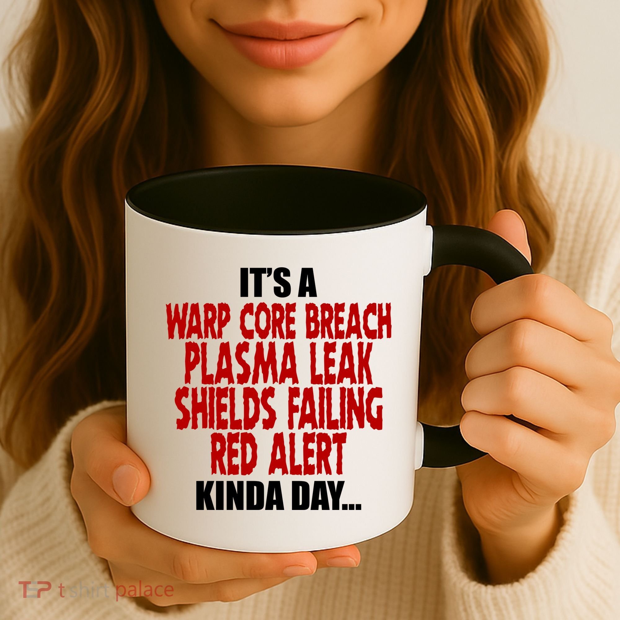 It's A Warp Core Plasma Leak Shield Funny Meme Coffee Mug