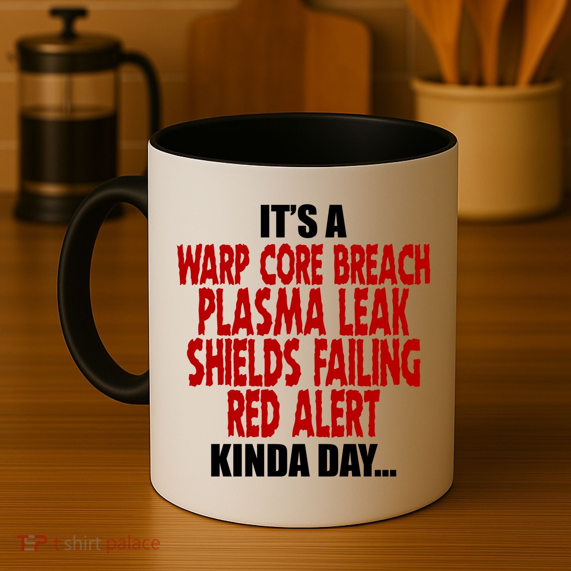 It's A Warp Core Plasma Leak Shield Funny Meme Coffee Mug