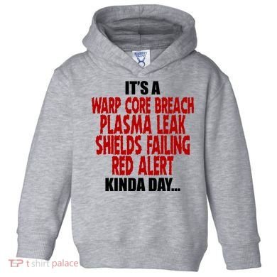 It's A Warp Core Plasma Leak Shield Funny Meme Toddler Hoodie