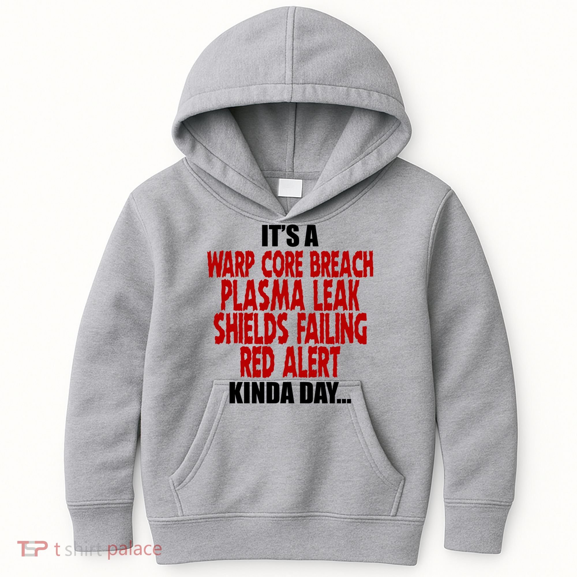 It's A Warp Core Plasma Leak Shield Funny Meme Kids Hoodie