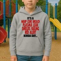 It's A Warp Core Plasma Leak Shield Funny Meme Kids Hoodie thumb 2