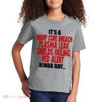 It's A Warp Core Plasma Leak Shield Funny Meme Kids T-Shirt thumb 2