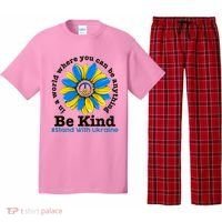 In A World Where You Can Be Anything Be Kind # Stand With Ukraine Pajama Set thumb 0