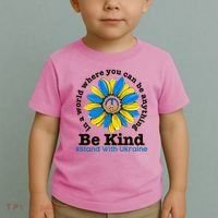 In A World Where You Can Be Anything Be Kind # Stand With Ukraine Toddler T-Shirt thumb 2