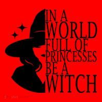 In A World Full Of Princesses Be A Witch Halloween Santa Hat thumb 1