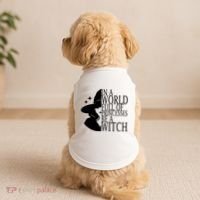 In A World Full Of Princesses Be A Witch Halloween Doggie Tank thumb 2