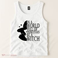 In A World Full Of Princesses Be A Witch Halloween Tank Top thumb 2
