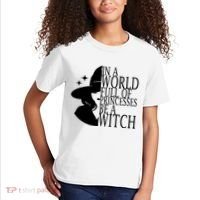 In A World Full Of Princesses Be A Witch Halloween Kids T-Shirt thumb 2