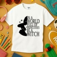 In A World Full Of Princesses Be A Witch Halloween Kids T-Shirt thumb 3