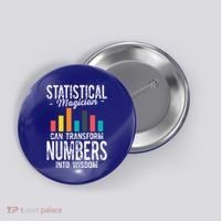 In A World Full Of Data Math Science Statistics Teacher Gift Button thumb 0