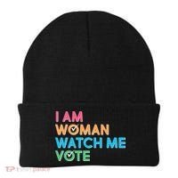 I Am Woman Watch Me Vote Beanie thumb 0