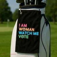 I Am Woman Watch Me Vote Golf Towel thumb 2