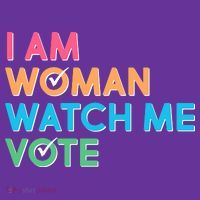 I Am Woman Watch Me Vote Long Sleeve Shirt thumb 2