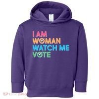 I Am Woman Watch Me Vote Toddler Hoodie thumb 0