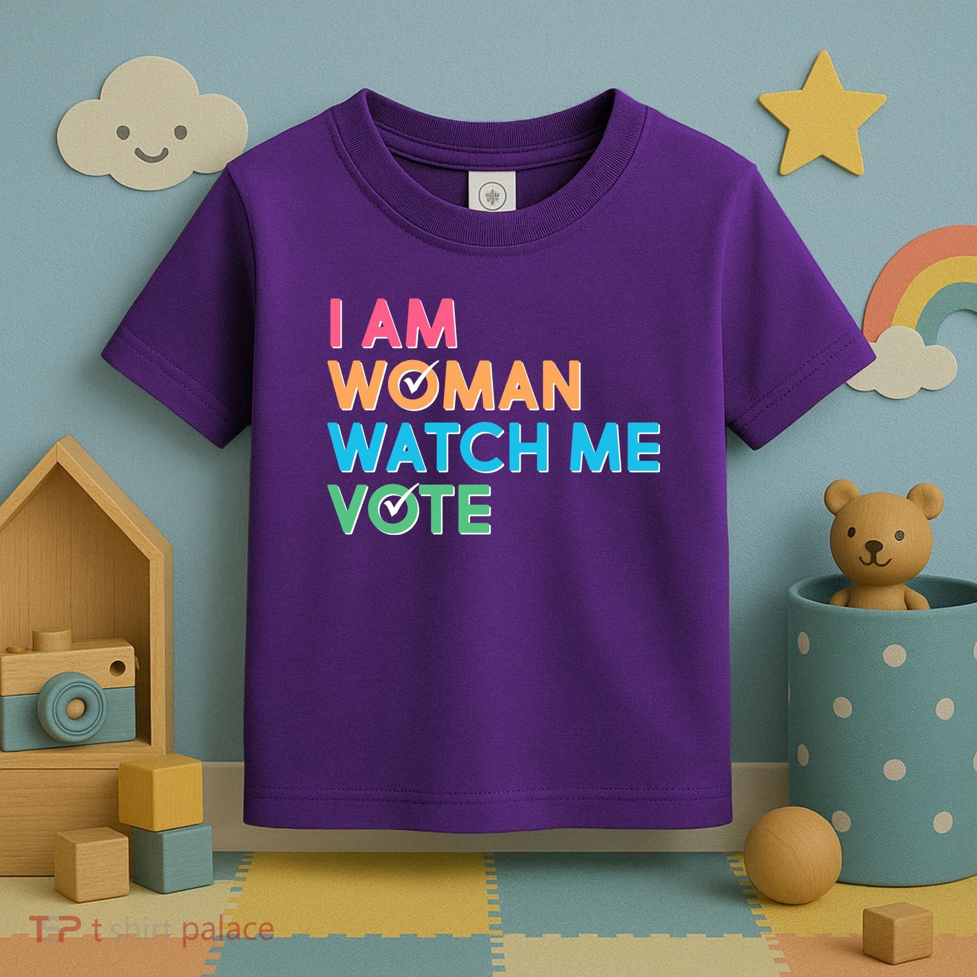 I Am Woman Watch Me Vote Toddler T-Shirt