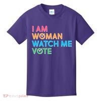 I Am Woman Watch Me Vote Kids T-Shirt thumb 0