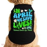 In April We Save Lives Organ Donate Life Month Doggie Tank thumb 0