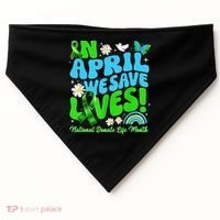 In April We Save Lives Organ Donate Life Month USA-Made Doggie Bandana thumb 0