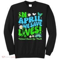 In April We Save Lives Organ Donate Life Month Sweatshirt thumb 0