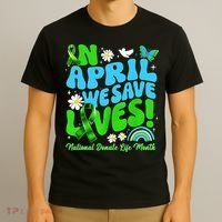 In April We Save Lives Organ Donate Life Month T-Shirt thumb 3