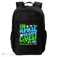 In April We Save Lives Organ Donate Life Month Backpack thumb 0