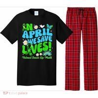 In April We Save Lives Organ Donate Life Month Pajama Set thumb 0