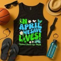 In April We Save Lives Organ Donate Life Month Tank Top thumb 4