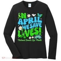 In April We Save Lives Organ Donate Life Month Women's Long Sleeve Shirt thumb 0