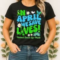 In April We Save Lives Organ Donate Life Month Women's T-Shirt thumb 2