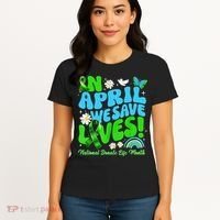 In April We Save Lives Organ Donate Life Month Women's T-Shirt thumb 4