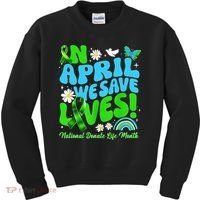In April We Save Lives Organ Donate Life Month Kids Sweatshirt thumb 0