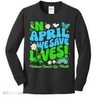 In April We Save Lives Organ Donate Life Month Kids Long Sleeve Shirt thumb 0