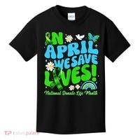 In April We Save Lives Organ Donate Life Month Kids T-Shirt thumb 0