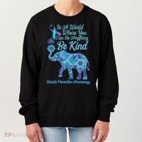 In A World Where You Can Be Anything Be Kind Elephant Women's Sweatshirt thumb 0