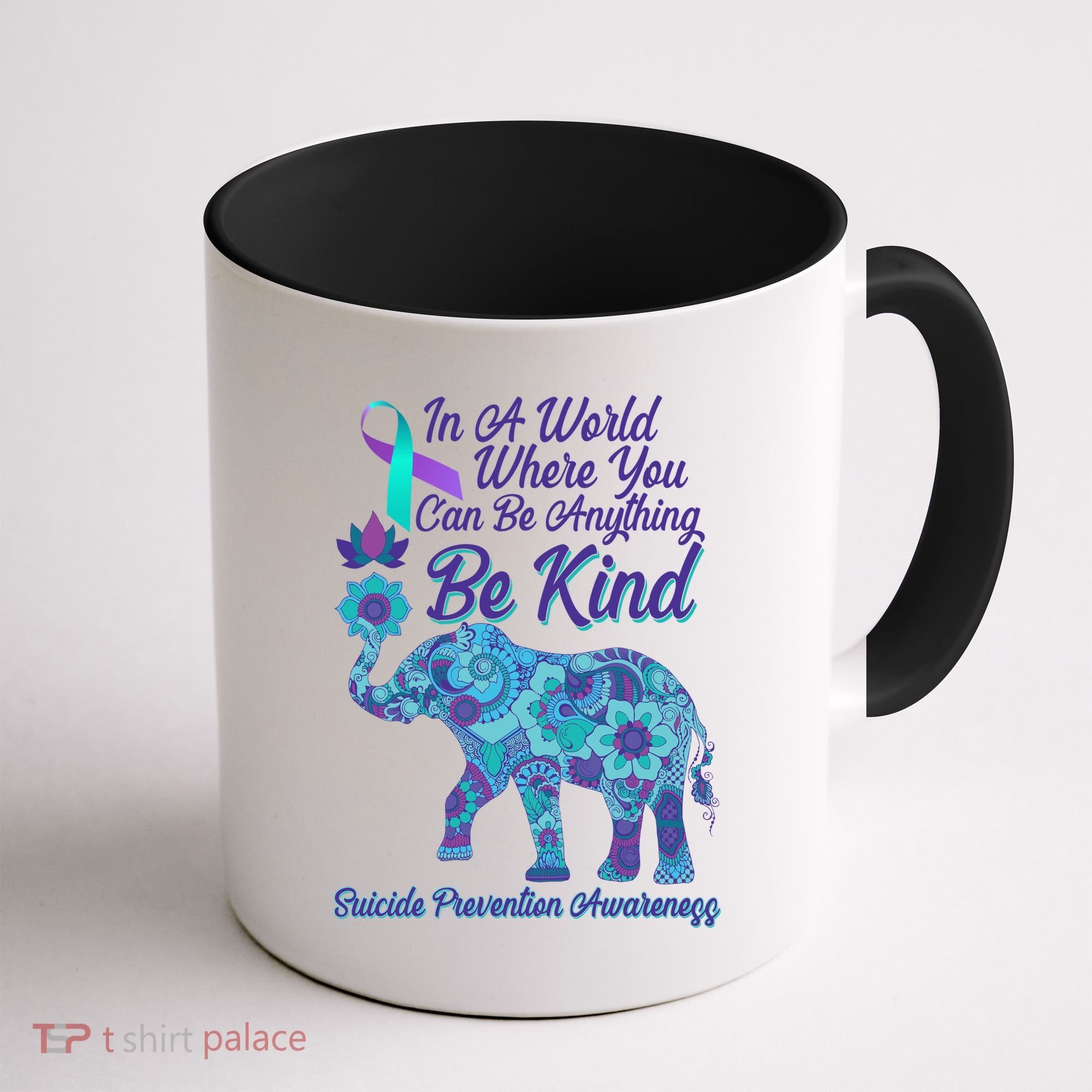 In A World Where You Can Be Anything Be Kind Elephant Coffee Mug
