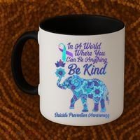 In A World Where You Can Be Anything Be Kind Elephant Coffee Mug thumb 2