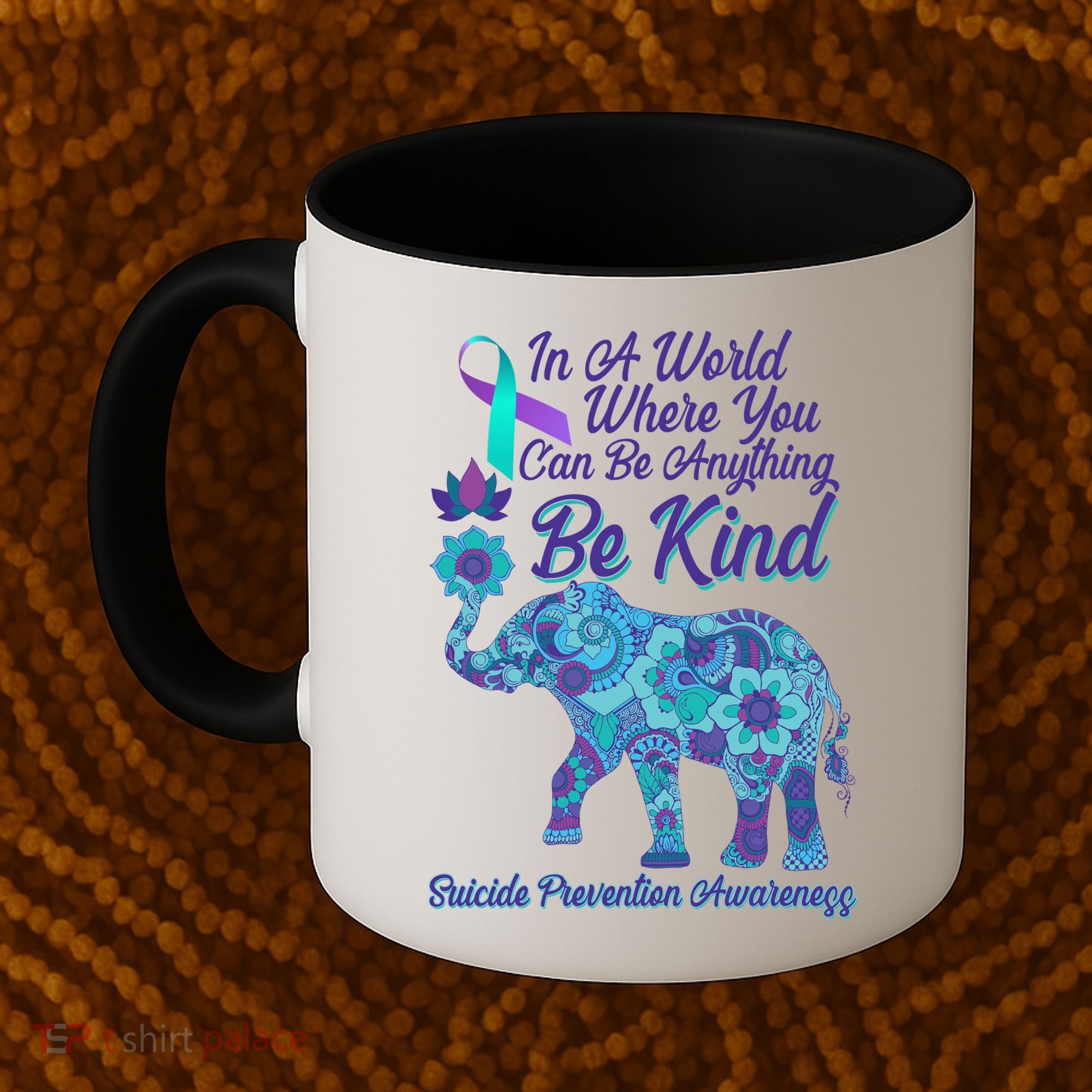 In A World Where You Can Be Anything Be Kind Elephant Coffee Mug