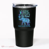 In A World Where You Can Be Anything Be Kind Elephant Tumbler thumb 0