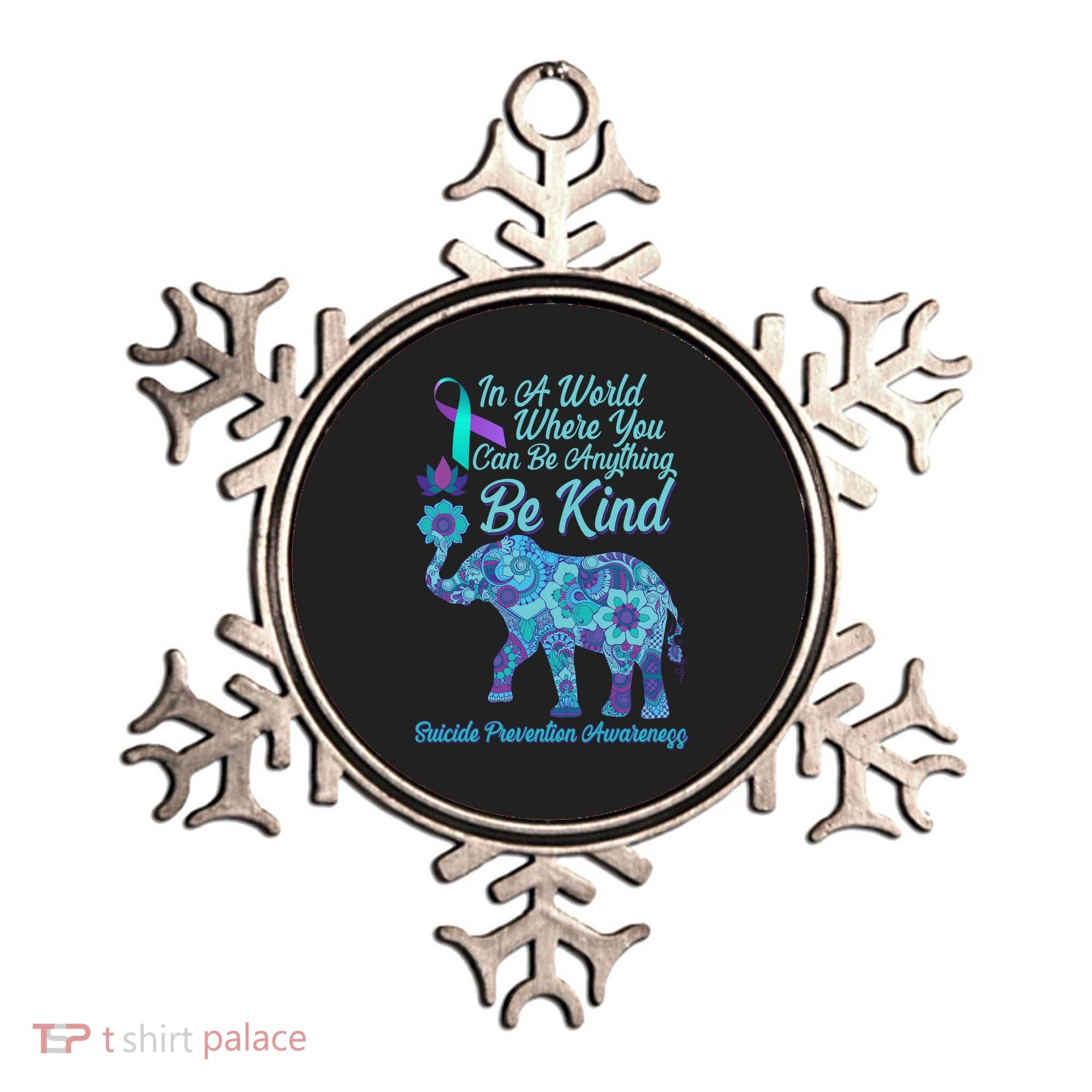 In A World Where You Can Be Anything Be Kind Elephant Ornament
