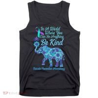 In A World Where You Can Be Anything Be Kind Elephant Tank Top thumb 0
