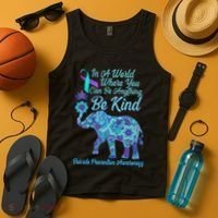 In A World Where You Can Be Anything Be Kind Elephant Tank Top thumb 4